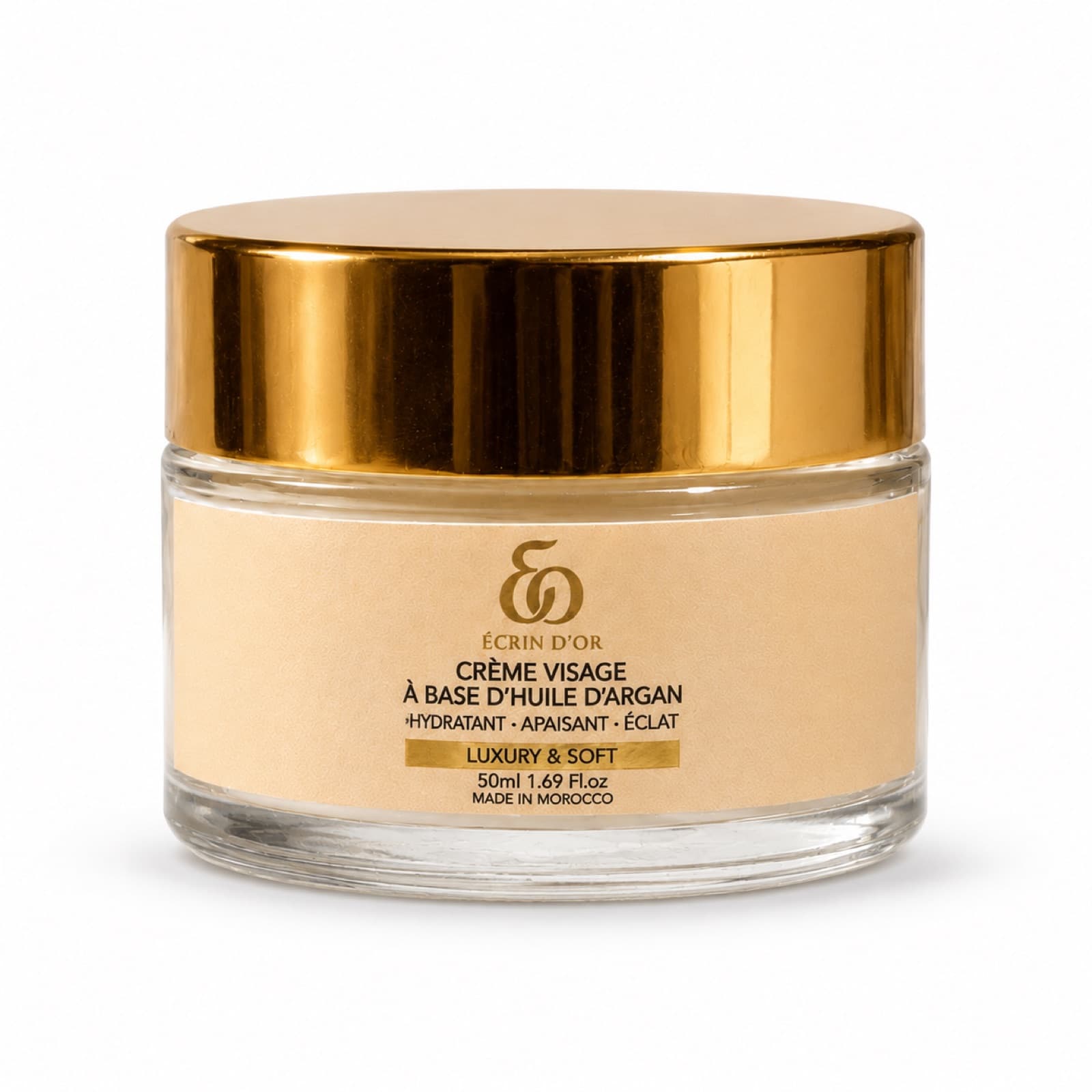 Crème Visage à l'Huile d'Argan — détails et présentation